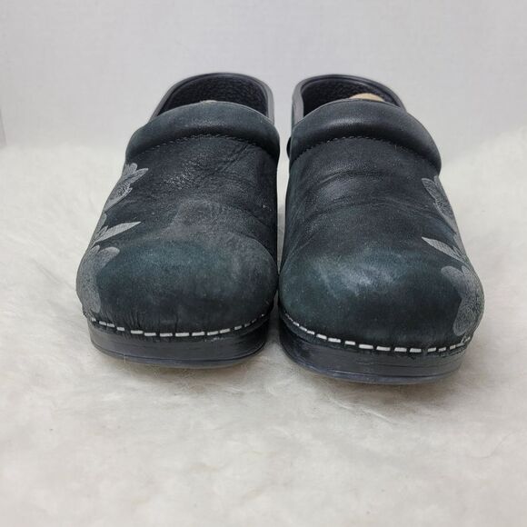 Dansko Professional Metallic Floral Print Nubuck Women's Clogs Shoes Size 6.5 - Picture 2 of 10